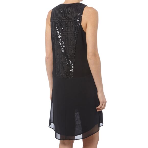 BCBGeneration Black Sequin Detail Shift Dress | Size S - Picture 2 of 11